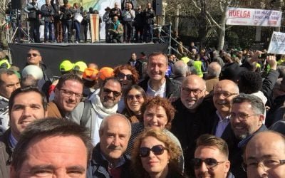 El PSPV-PSOE exige soluciones para acabar con el déficit hídrico en la manifestación de Madrid