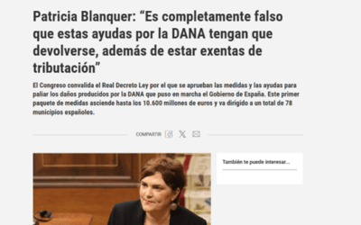 Aprobamos el primer paquete de ayudas para la Dana en el Congreso de los Diputados