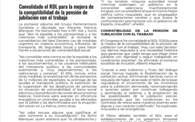 El Grupo Socialista reprocha a PP, Vox y Junts que “den la espalda a los pensionistas y a los colectivos más vulnerables”