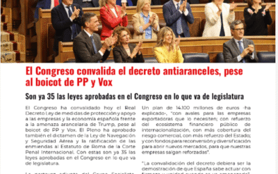 El Congreso convalida el real decreto ley de aranceles